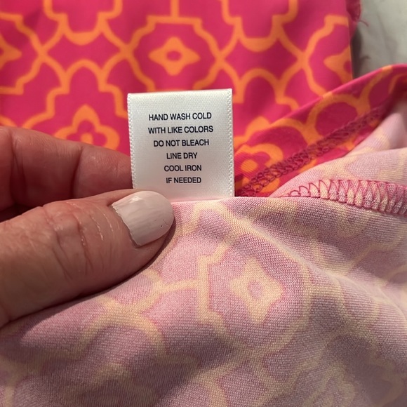 Sleeveless pink and orange sleeveless dress - Picture 4 of 4